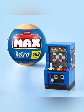 Zuru Max Premium Retro Building Bricks Collection Alien Invasion Arcade Game New